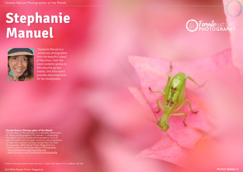 Female nature photographer of the month January 2017 Stephanie Manuel