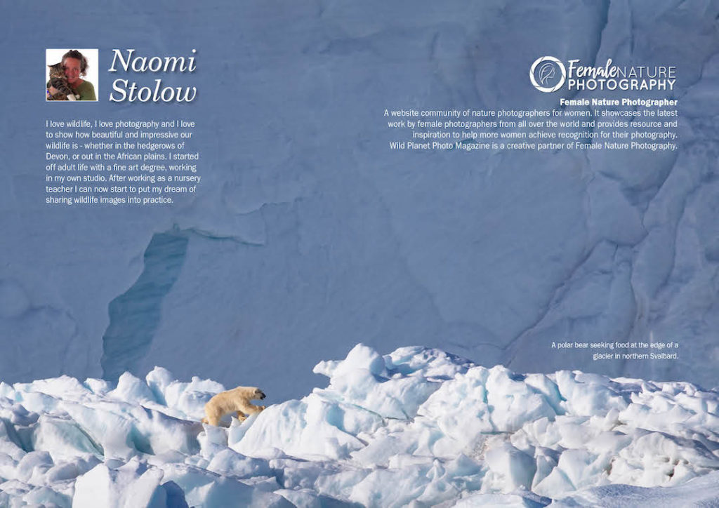 Female Nature Photographer of the month of April in Wild Planet Photo Magazine